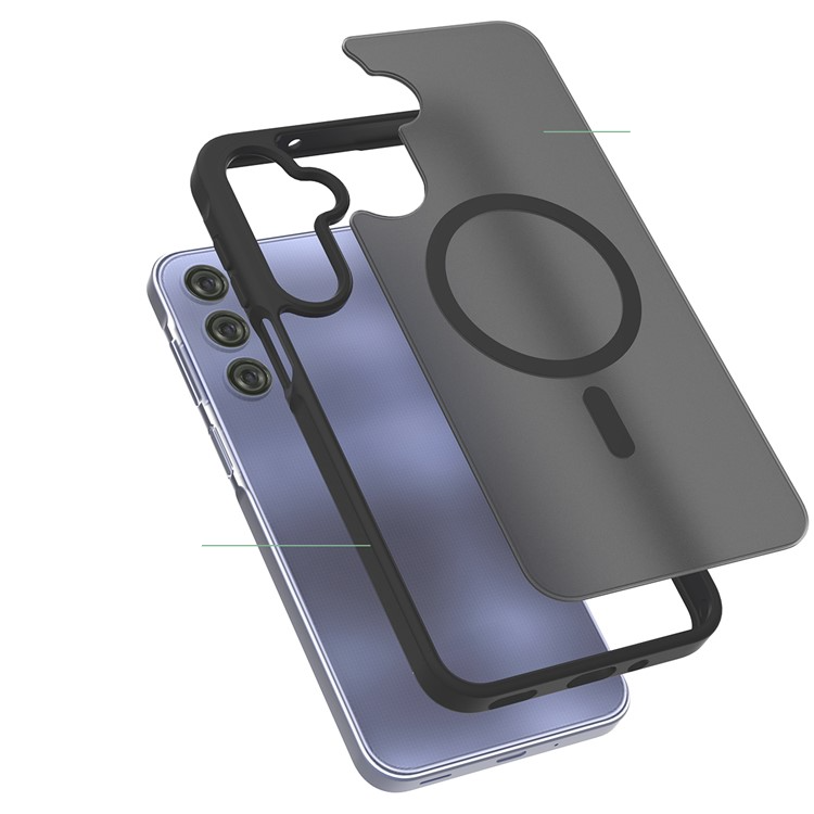 Samsung Galaxy A16 Hybrid Hülle TPU Bumper Acryl Rückseite MagSafe-Modul - Lila