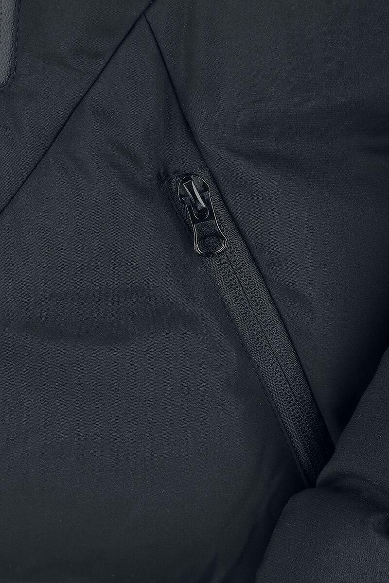 Veste D'Hiver Noire Matelassée & Capuche | RED by EMP Veste d'hiver