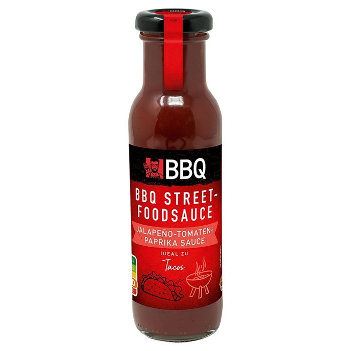 BBQ Streetfoodsaucen 230 ml, Jalapeno-Tomate-Paprika