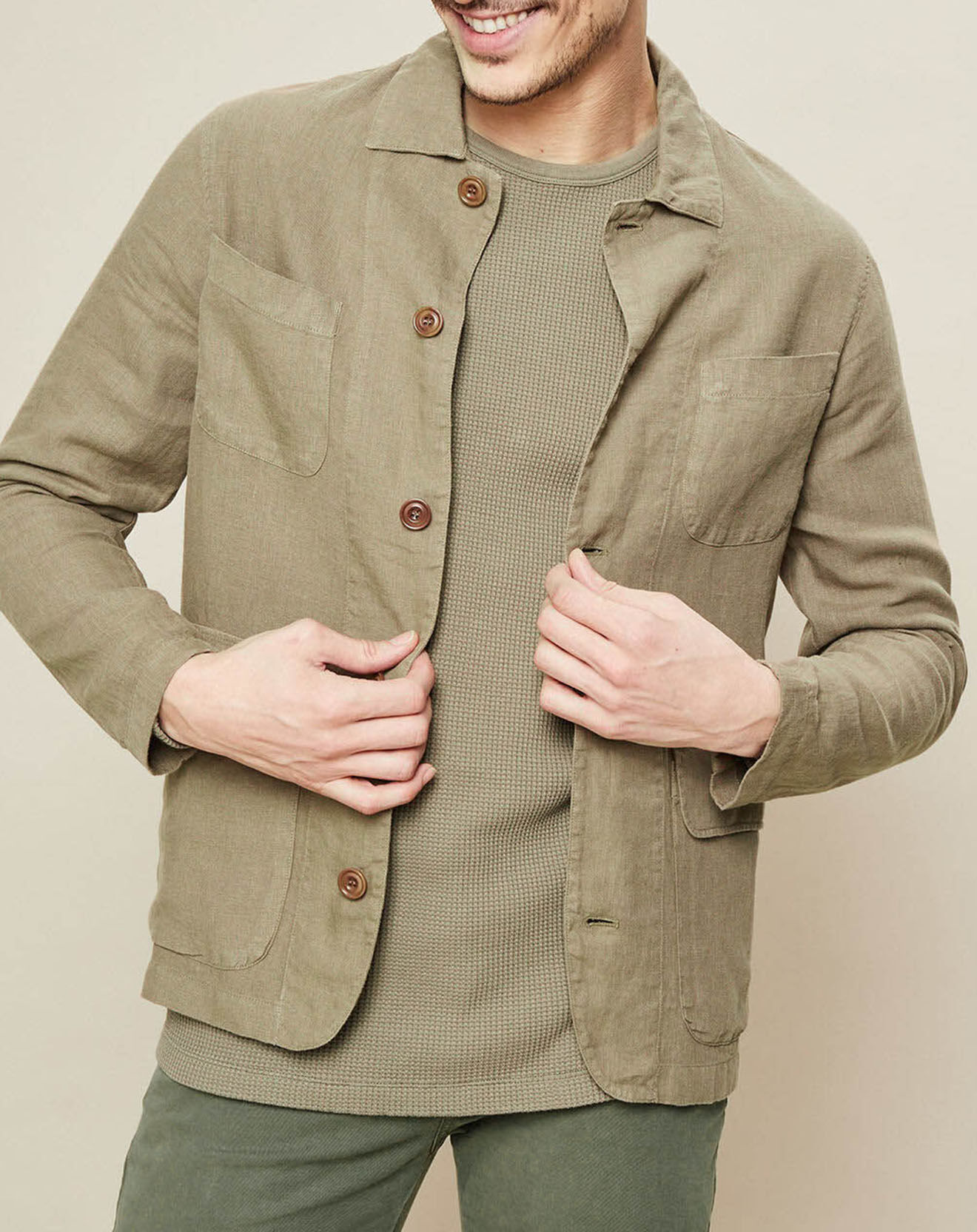Hartford Veste 100% Lin Jeffrey argile