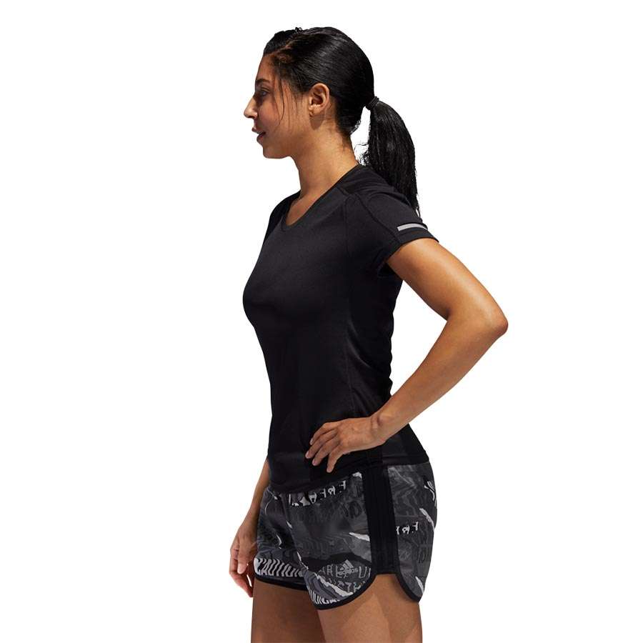 adidas Run It Hardloopshirt Korte Mouwen Zwart Dames