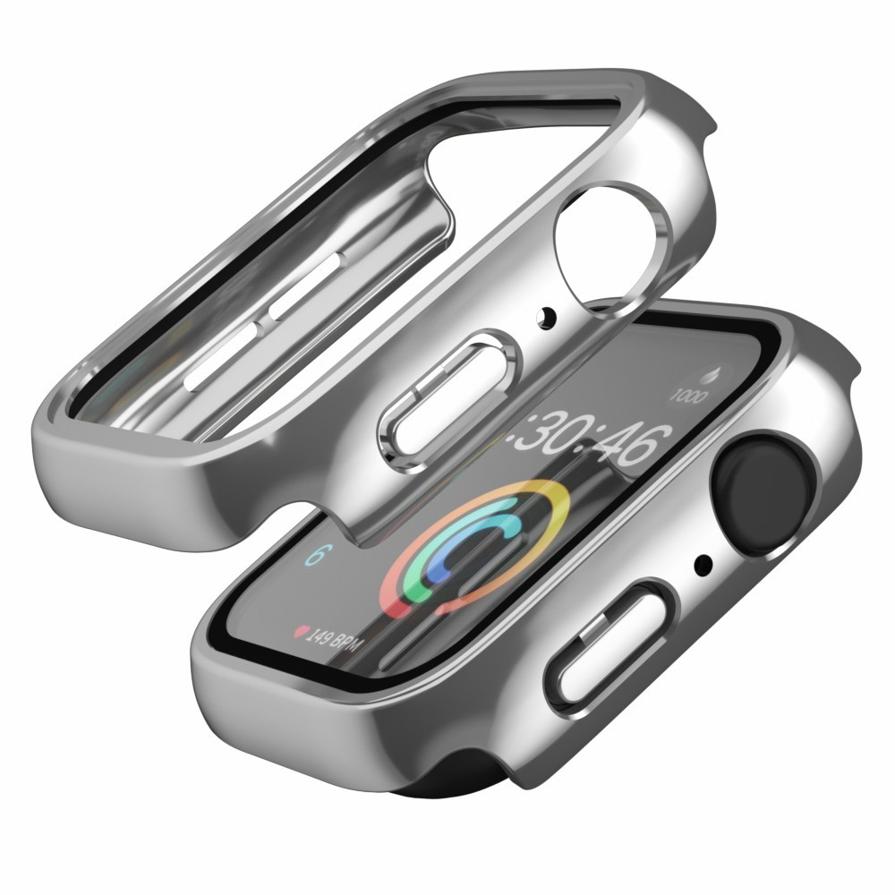 Apple Watch (40mm) Hardcase Bumper   Display Schutzglas (IP68) - Silber