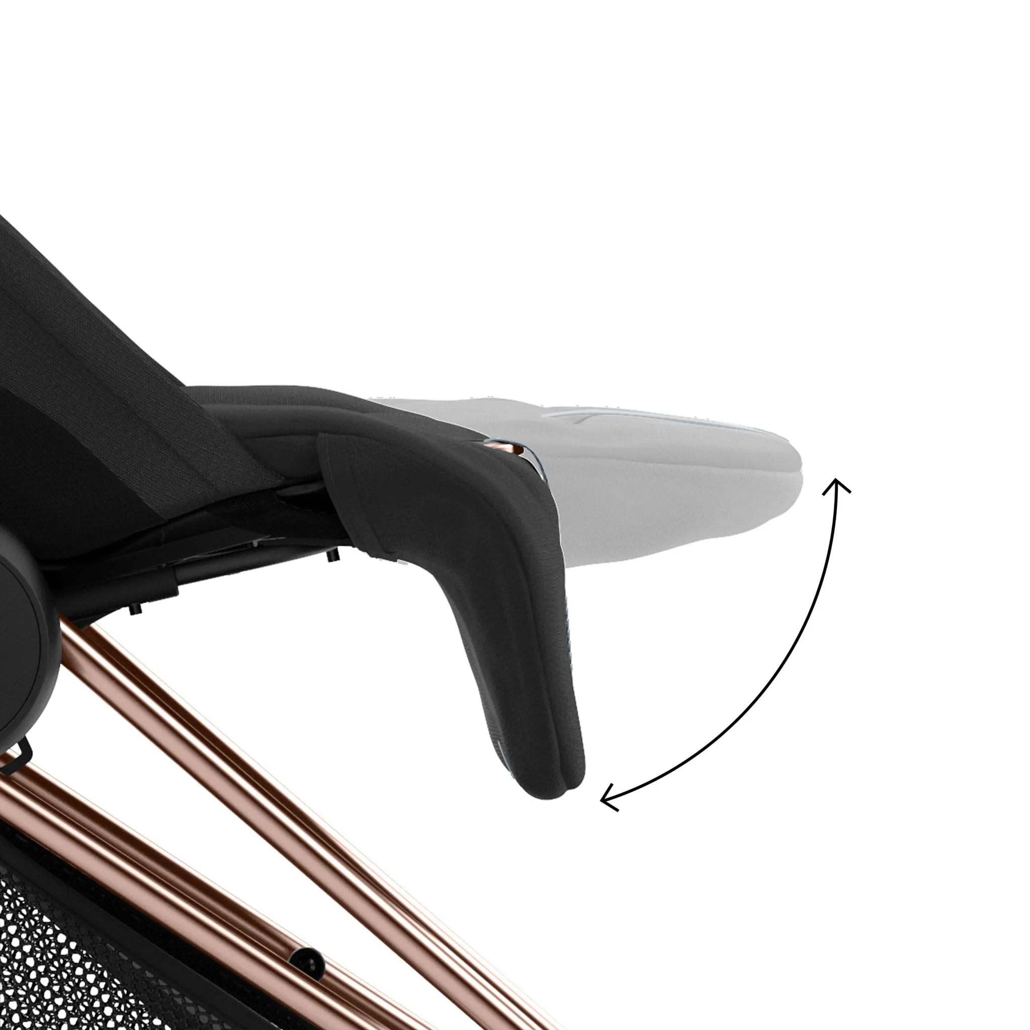 Cybex Poussette Coya - Cadre or rose avec siège noir sépia