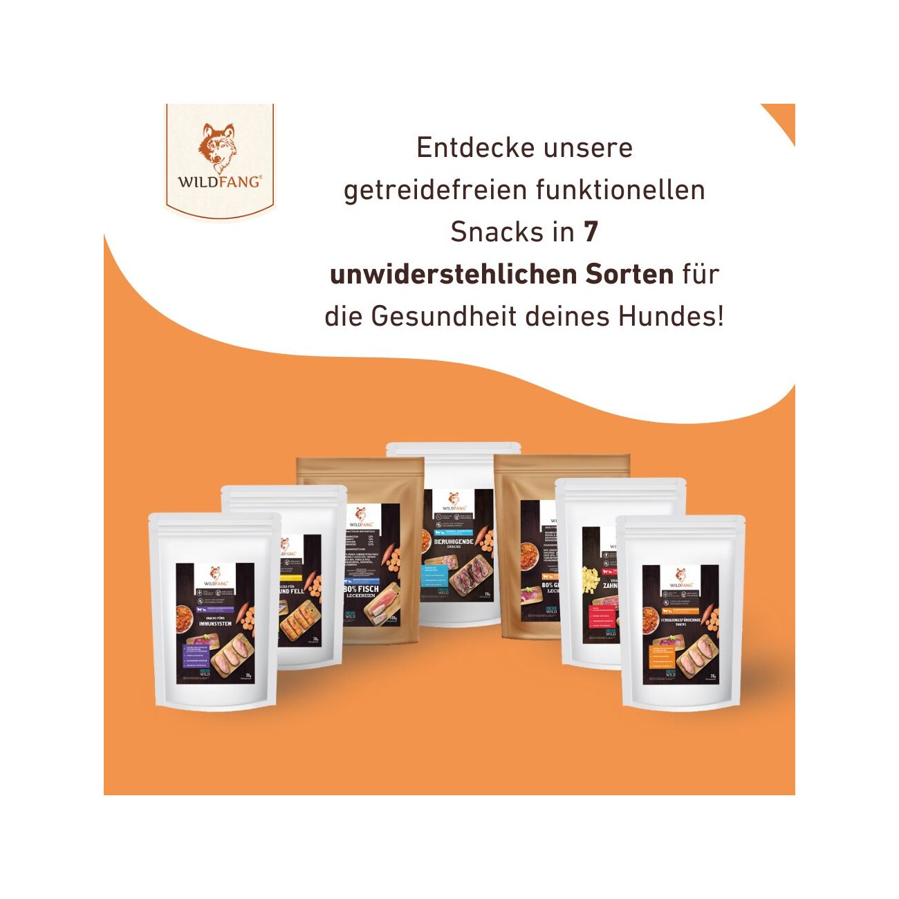 Wildfang Snacks mit 80 % Geflügel - getreidefrei - 3 x 70 g