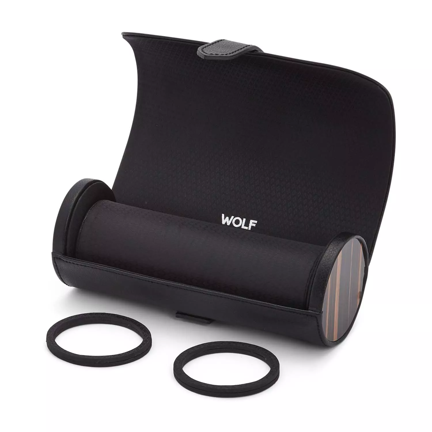 Wolf Roadster Watch Roll 3 ure Sort Imiteret Læder 477856