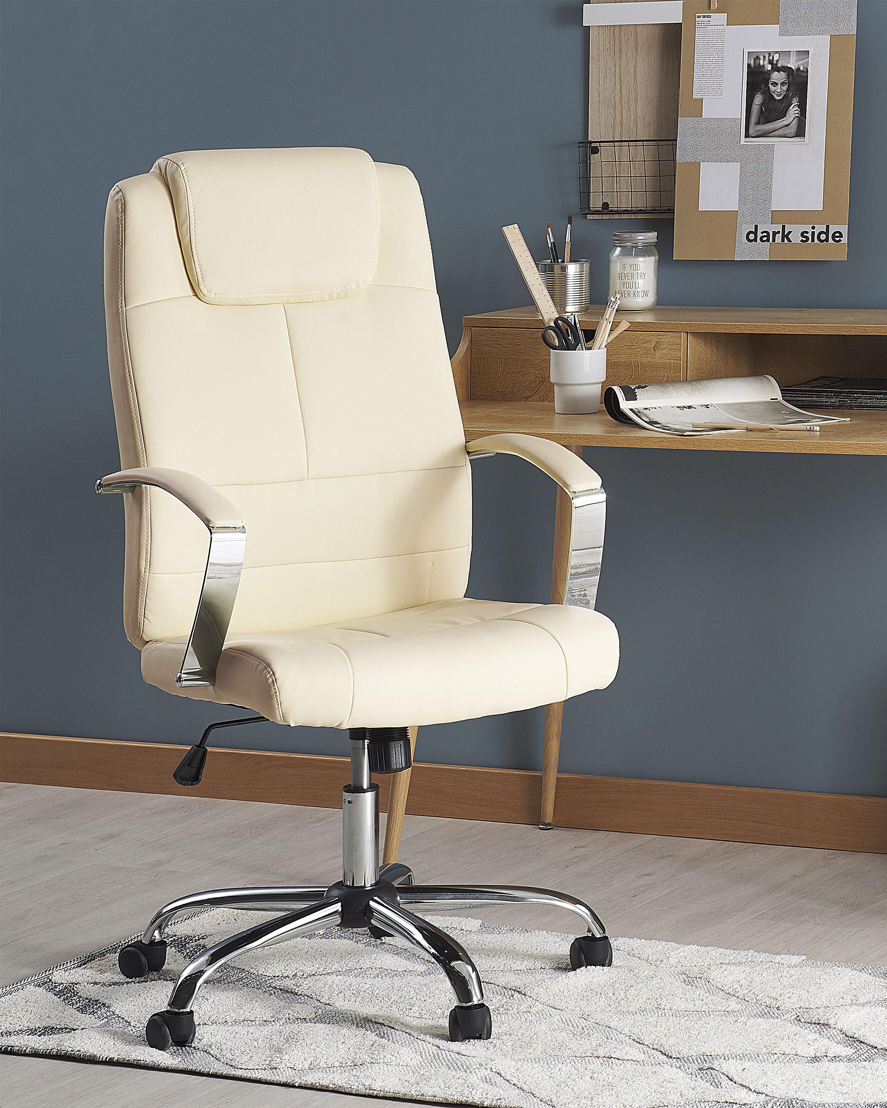 Directeursstoel WINNER Kunstleer Lichtbeige