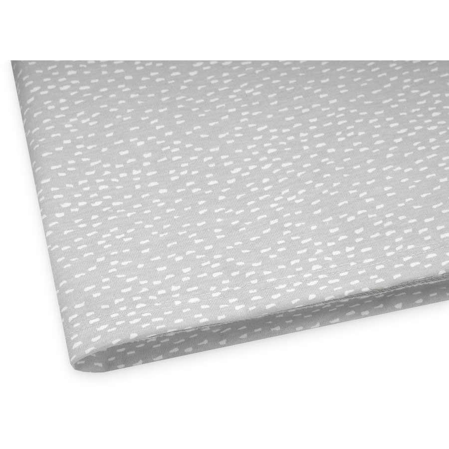 JULIUS ZÖLLNER Jersey Bezug Loop Comfy für Wickelauflagen Softy Tiny Squares Grey 85 x 75 cm