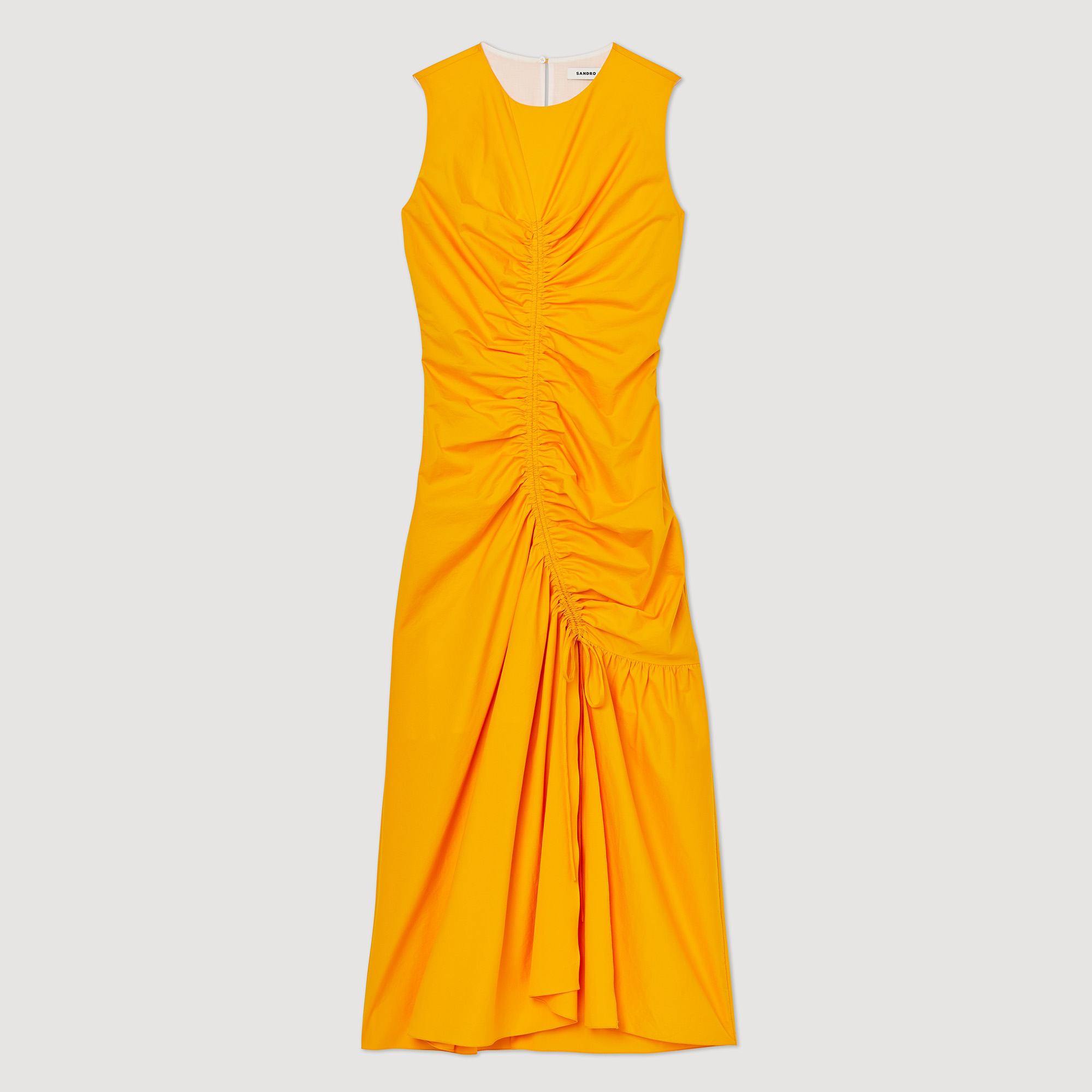 Robe longue froncee
