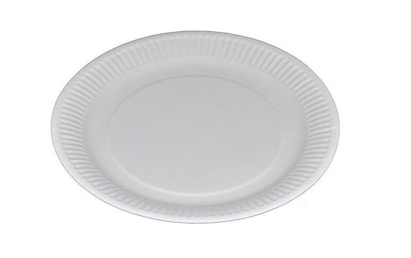 Einwegteller 23 cm, 100 Stück, WeissKartonteller