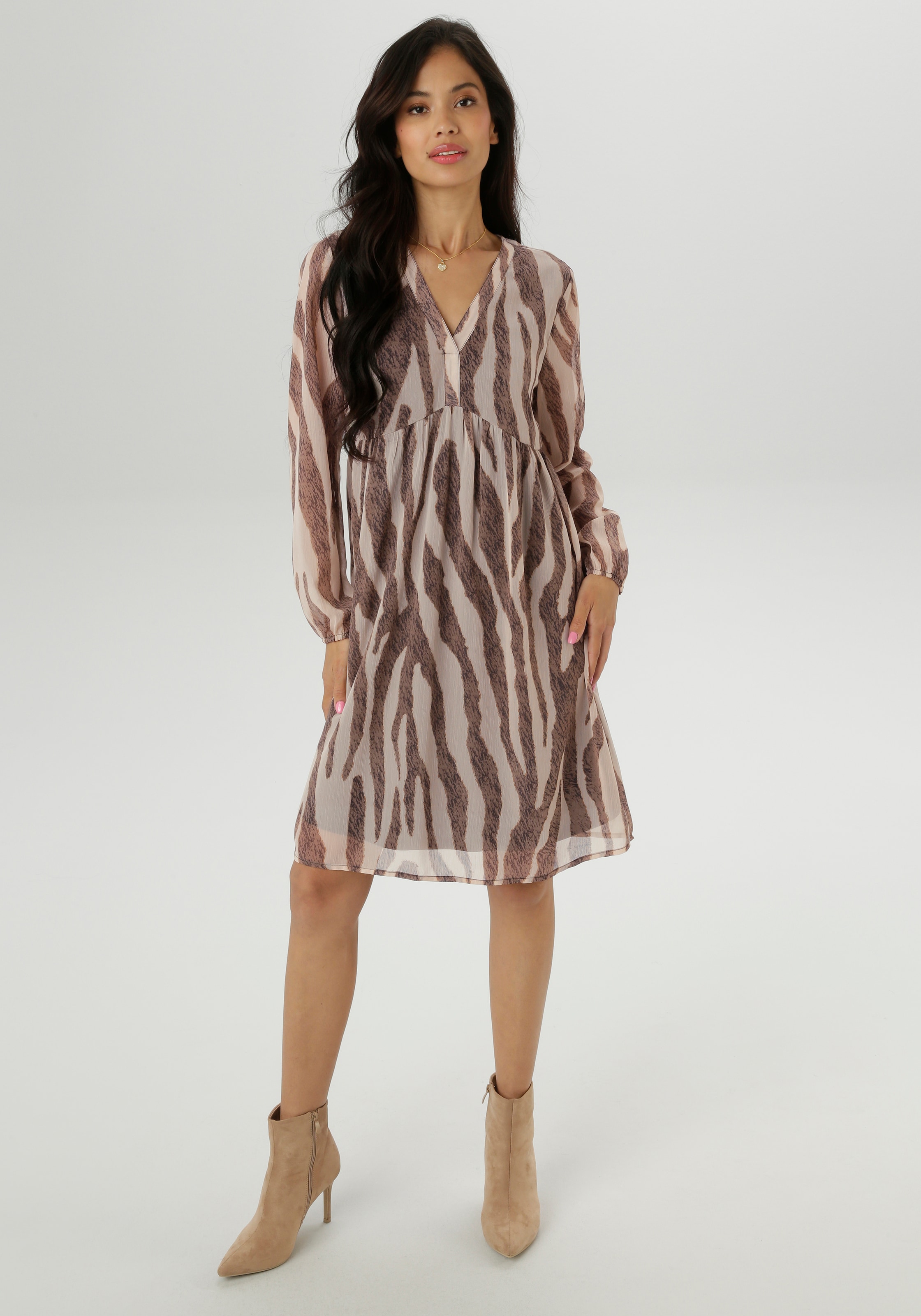 Aniston SELECTED Tunikakleid mit fantasievollem Animalprint allover - NEUE KOLLEKTION