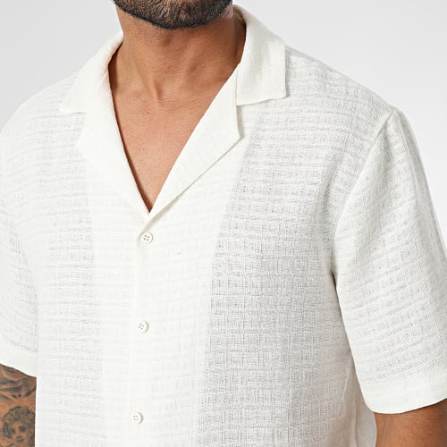 Ensemble Chemise Manches Courtes Et Short Jogging Blanc