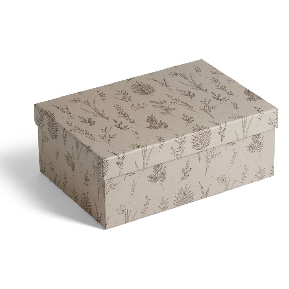 Boîte rectangulaire en carton imprimé 28x13xH10cm