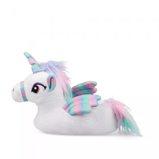 Chaussons peluche licorne BLANC LOVELY SKULL