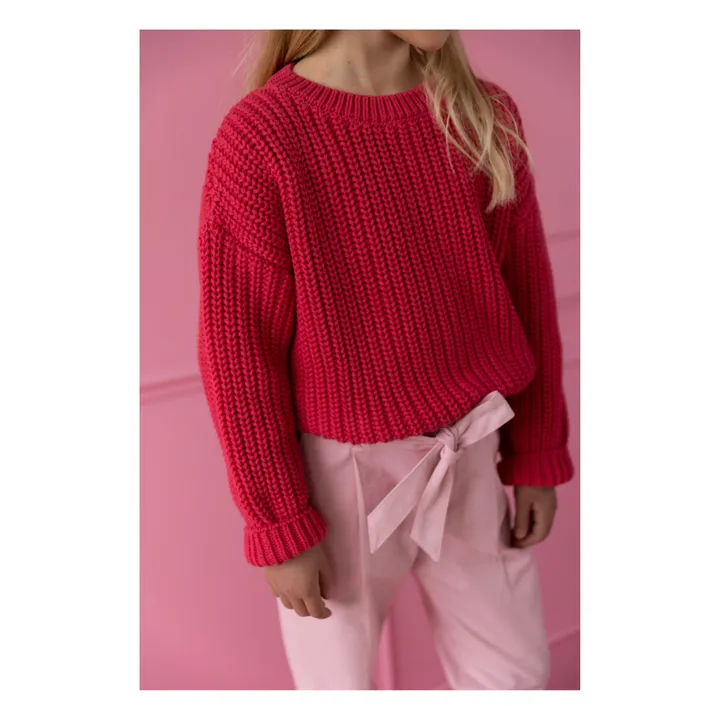 Yuki Pull Chunky Coton Bio | Rouge