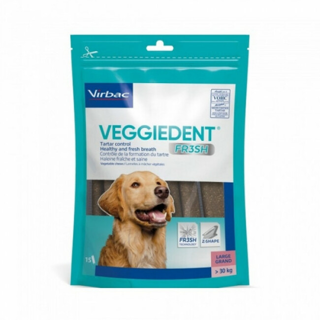 VeggieDent Fresh Virbac : Lamelles dentaires anti-plaque