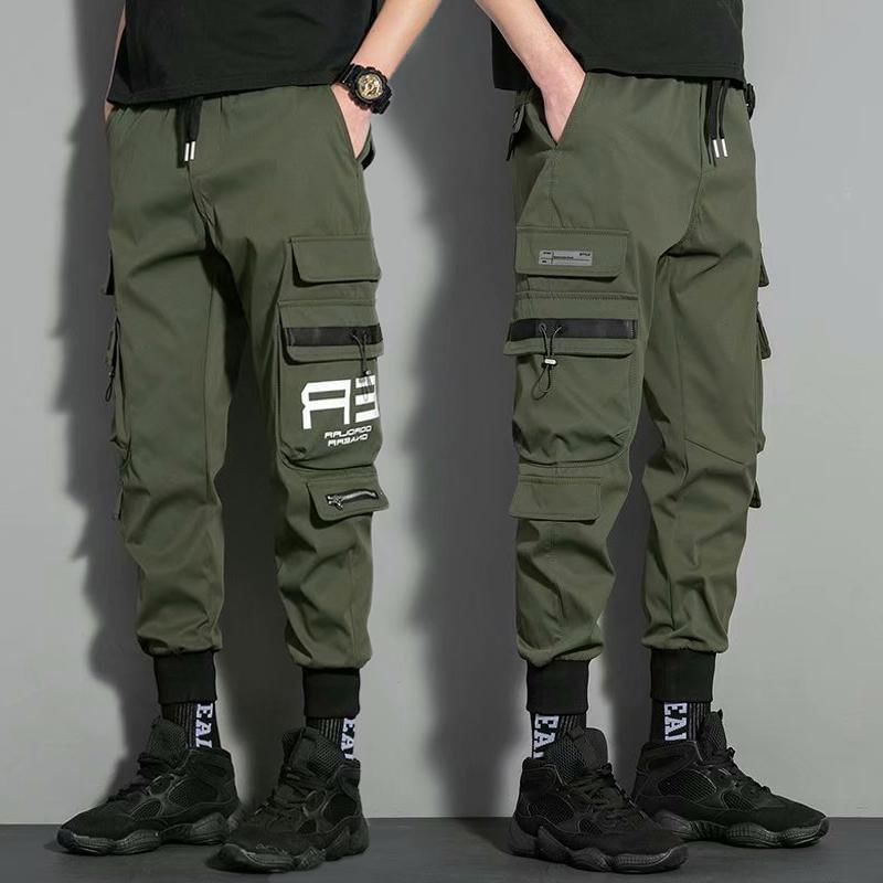 Bay Go Mall - Mid Rise Lettering Cargo Baggy Broek