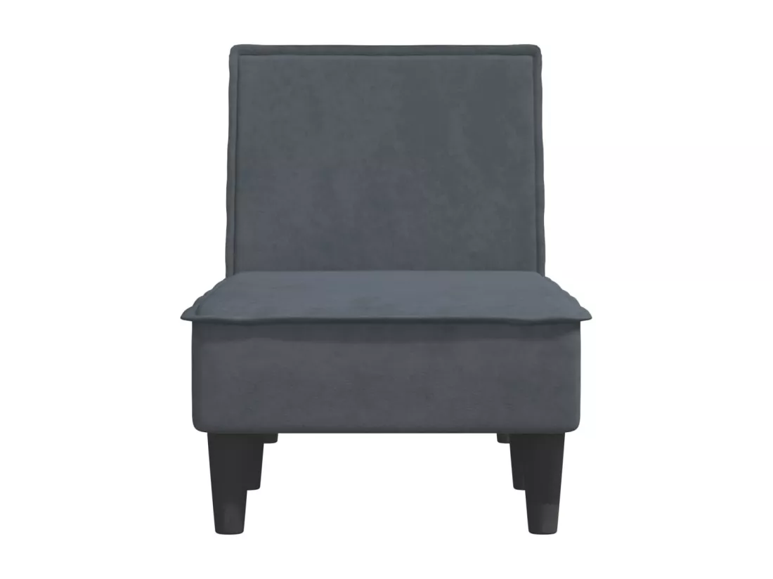 Prolenta Premium - Chaise longue gris foncé velours