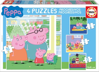 Educa Peppa Gris Puslespill 4-in-1