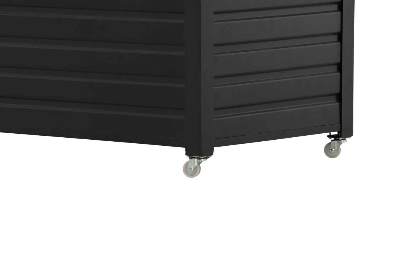 FjÃ´rd - Kussenbox Zwart Aluminium - 130x60x60cm - Elsa