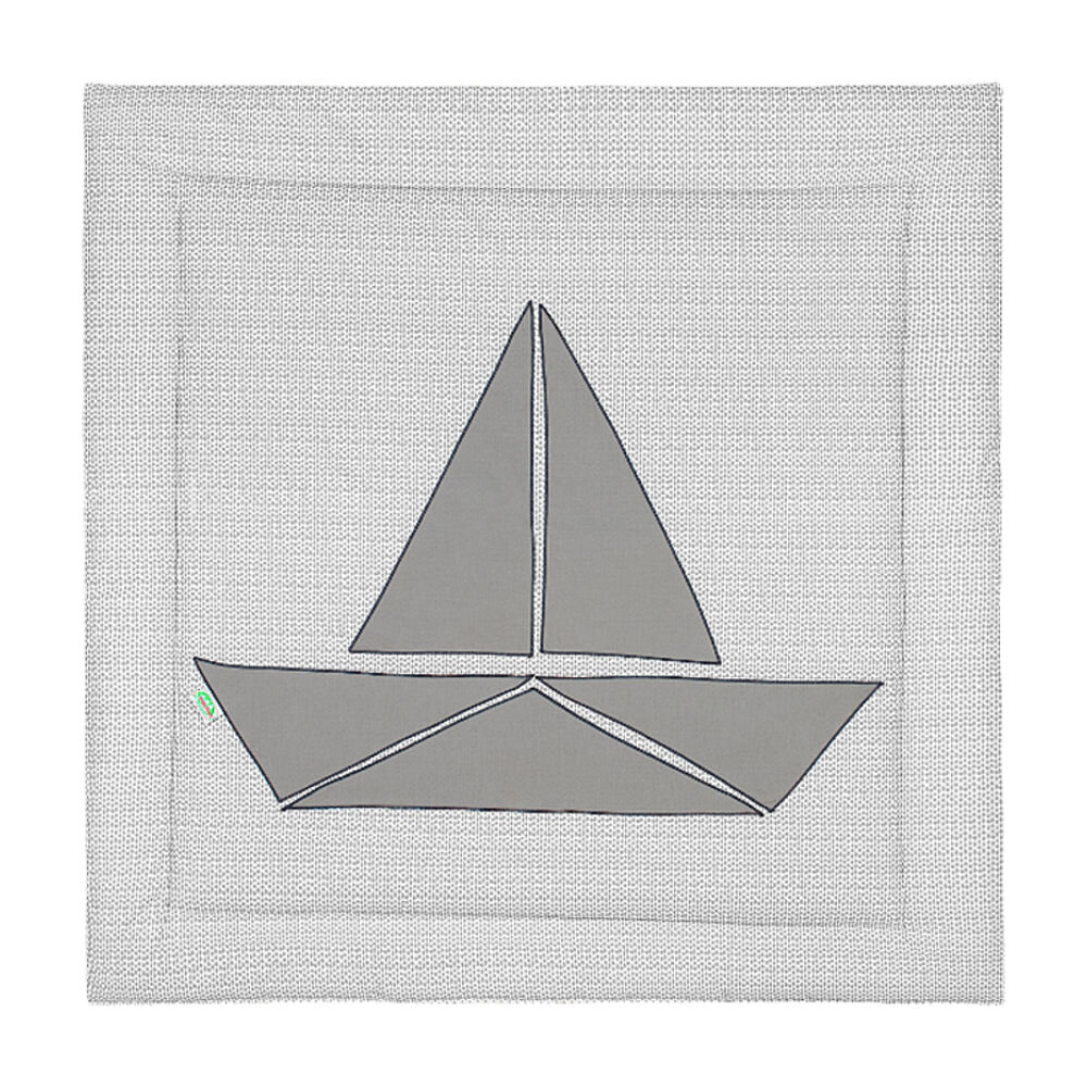 Odenwälder BabyNest Odenwälder Krabbeldecke Speedboat silber, Größe:100 x 100