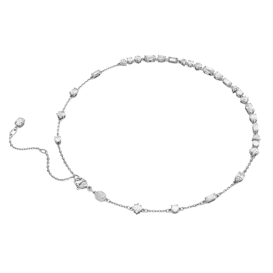 Swarovski Mesmera Halskette Weiss, Rhodiniert