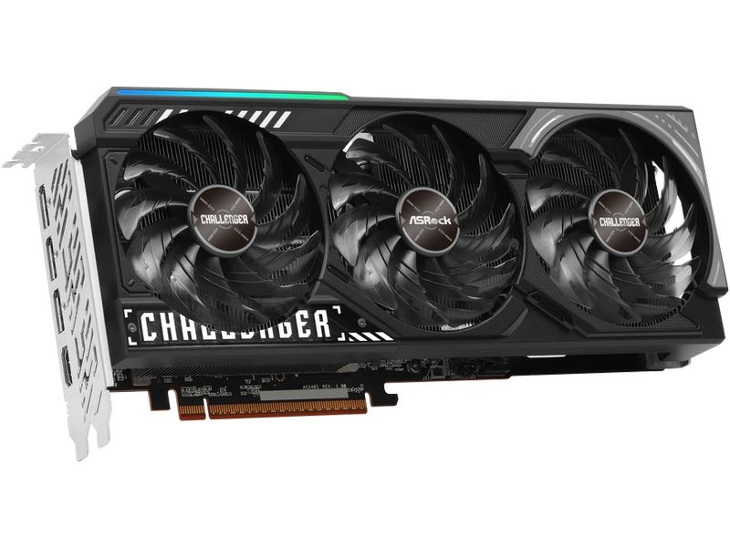 ASRock Grafikkarte Radeon RX 9070 Challenger 16 GB Gamer-Grafikkarte mit 16 GB GDDR6-Speicher, ermöglicht Auflösungen bis zu 8k