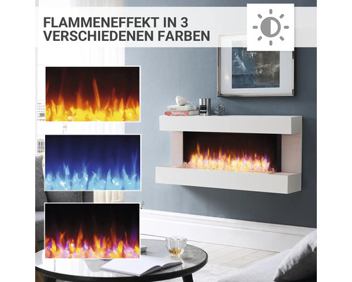 Elektrische haard Balderia Helia wit 2000 watt incl. afstandsbediening