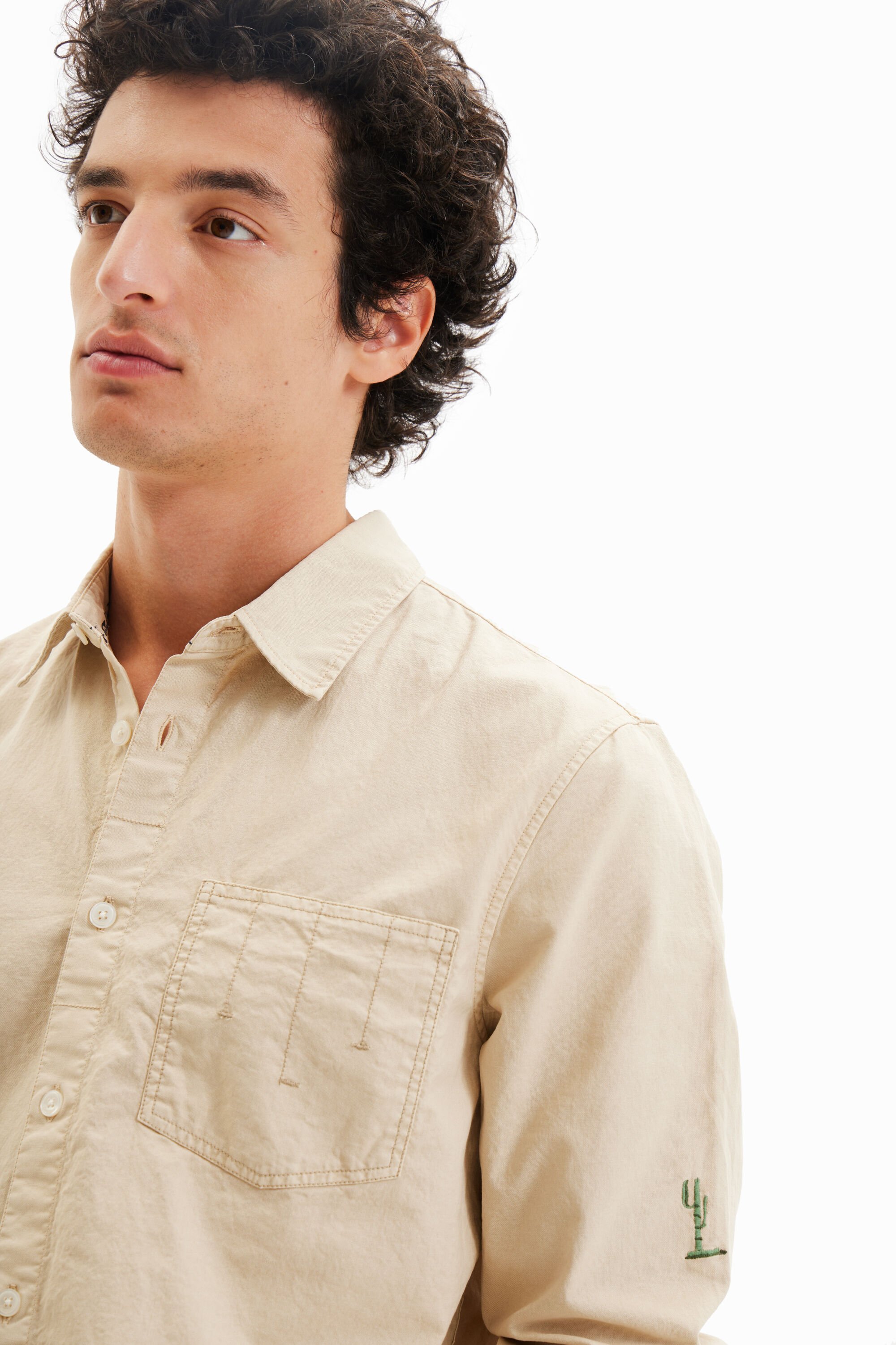 Chemise manches longues broderies