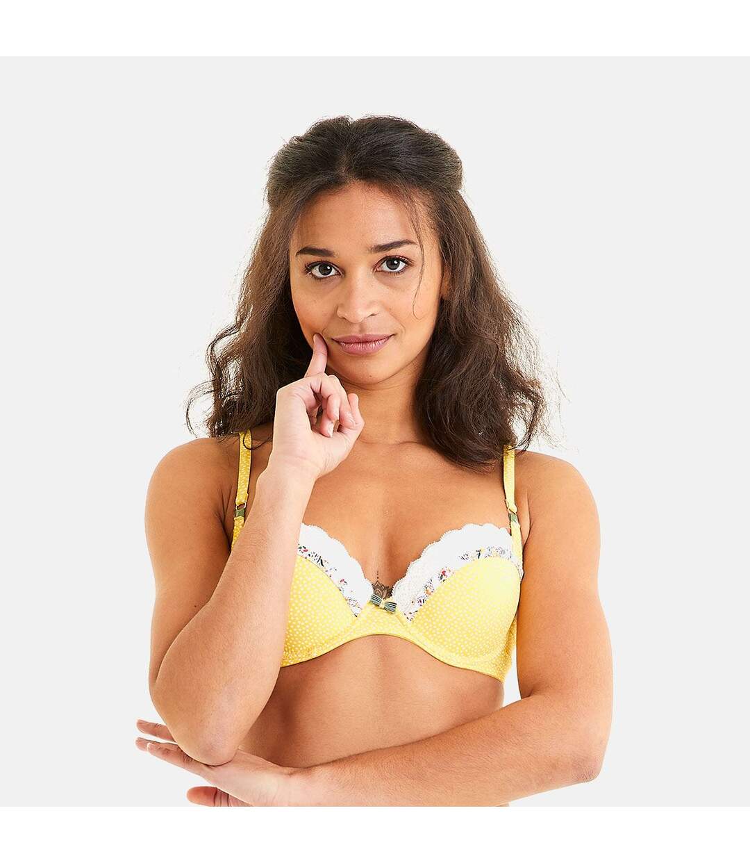 Soutien-gorge ampliforme coque moulée jaune Eole