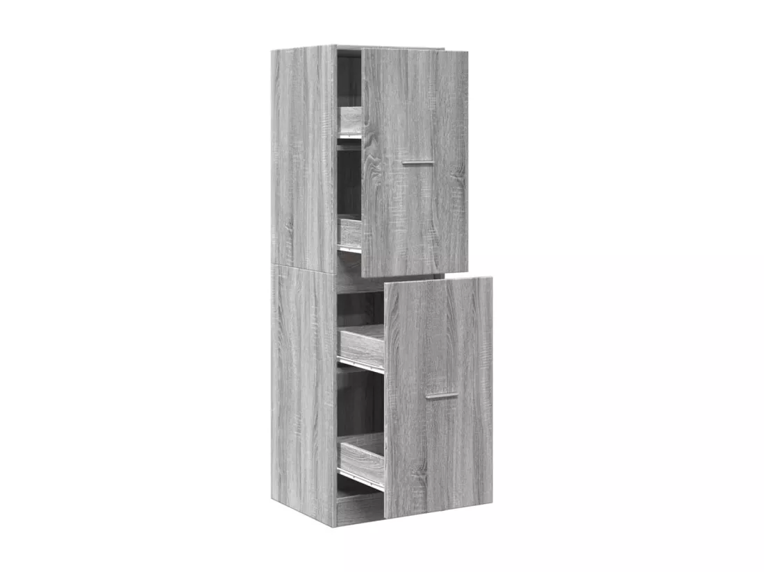 Armoire apothicaire sonoma gris 40x41x144,5cm bois d'ingénierie