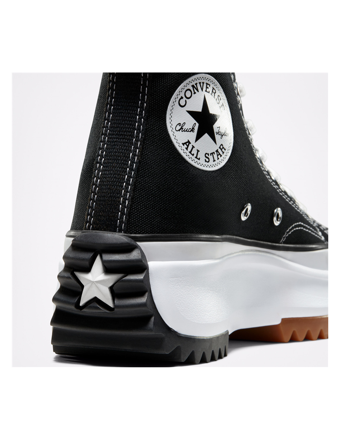 converse sneakers compensées montantes mixte run star hike hi noir