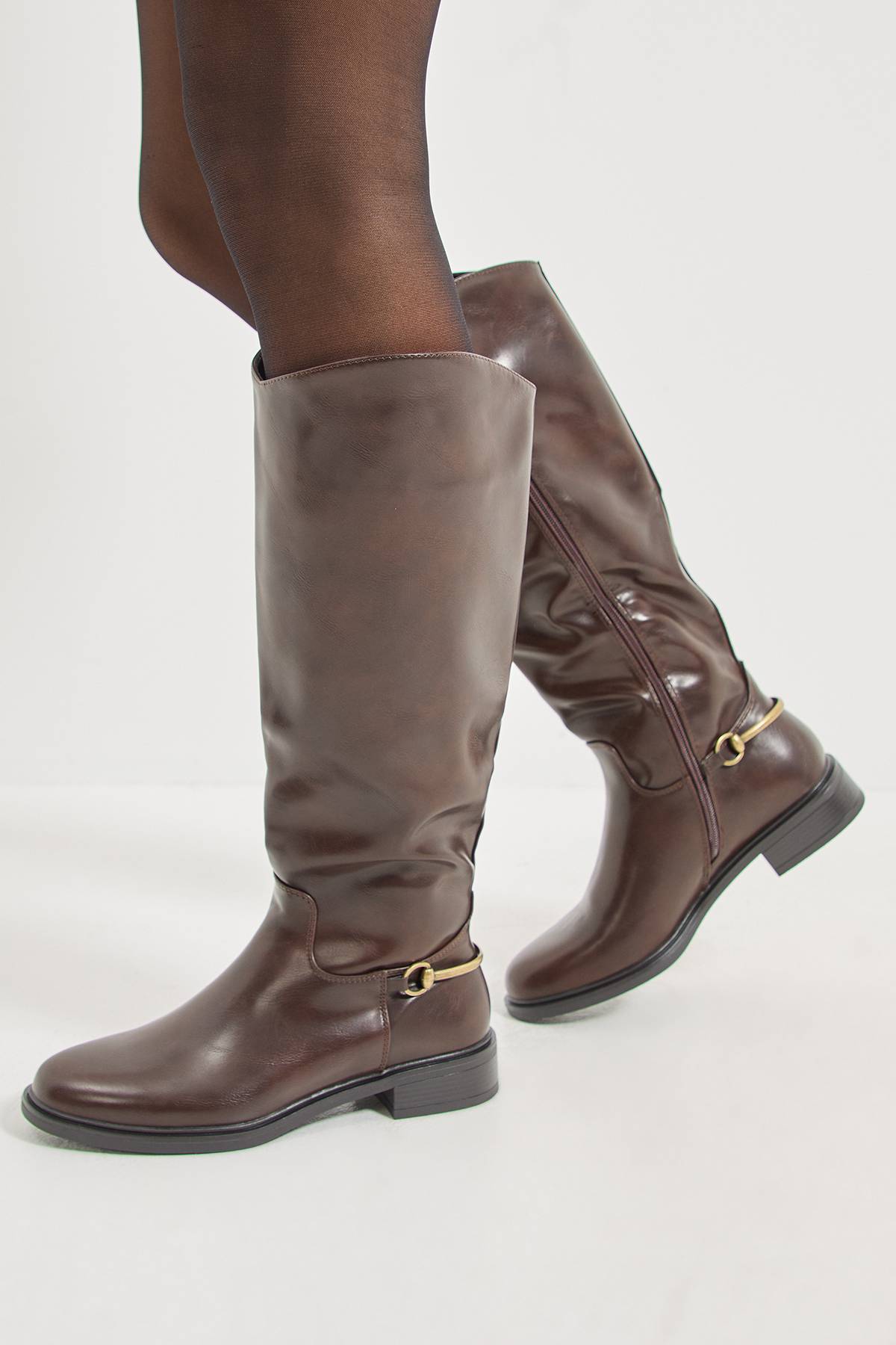 Wallis Bottes d'équitation hautes Emma en synthétiquecuir avec détail étrier