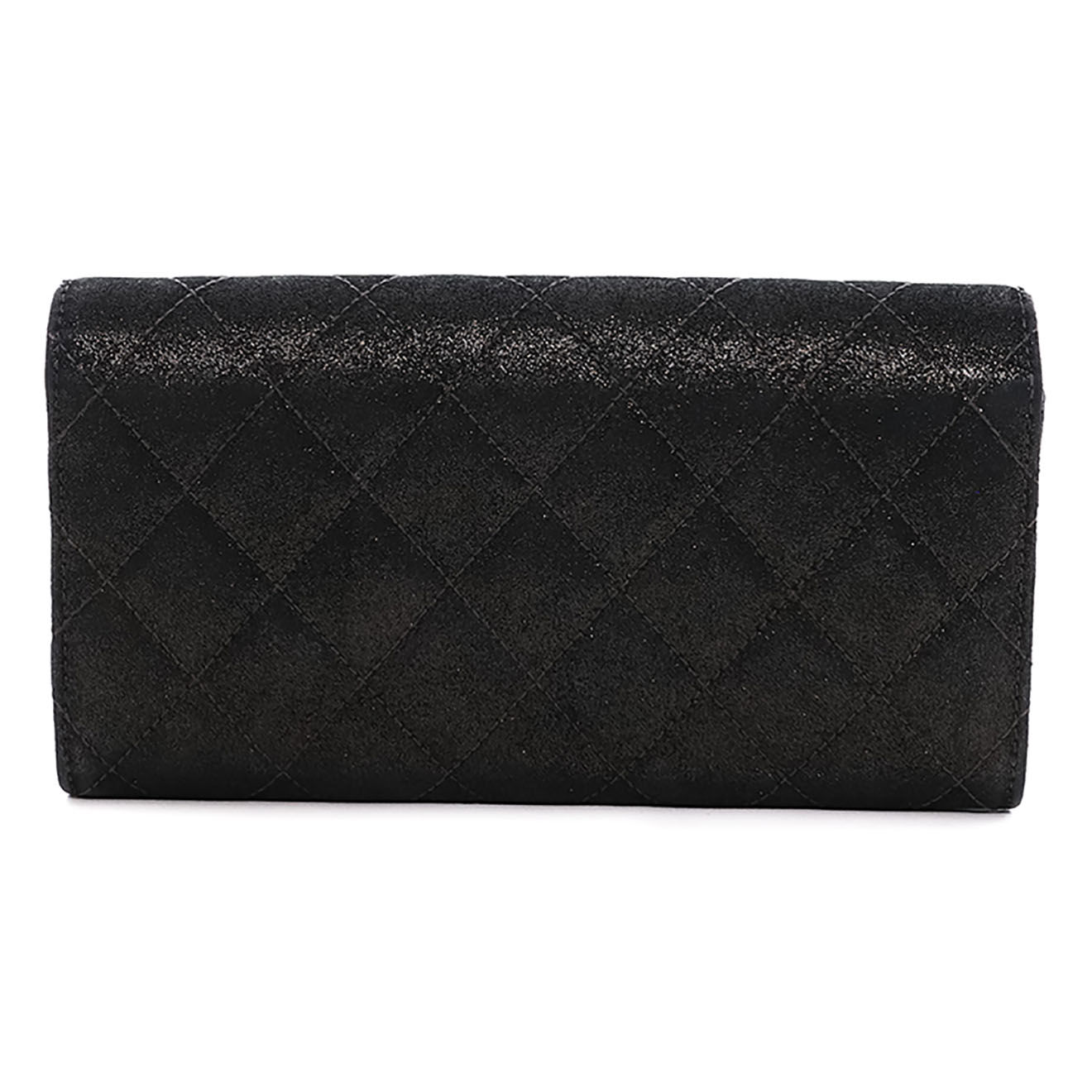 Chanel Portefeuille en Cuir métallisé marron - Très bon état - 19x10 cm