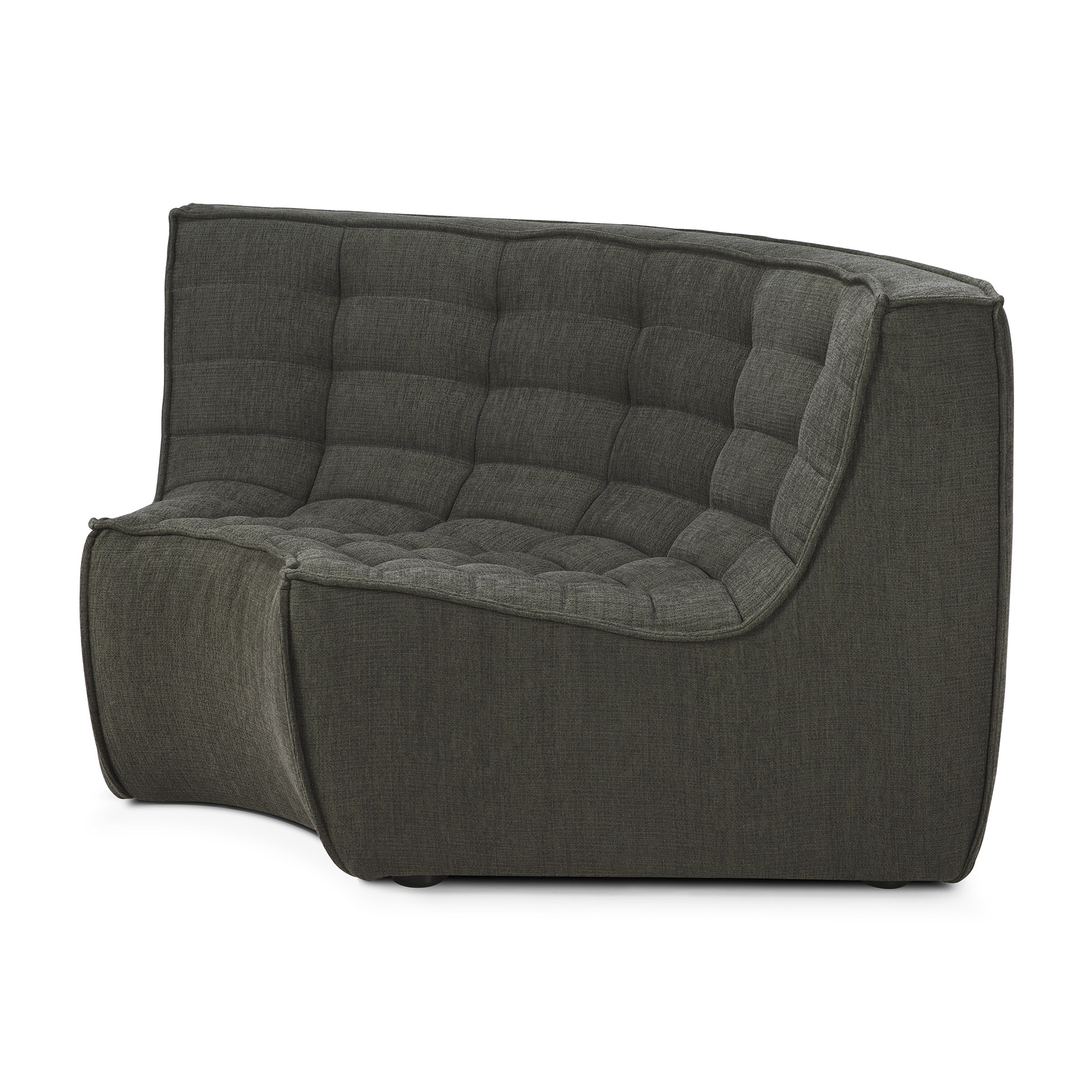 Sofa N701- 90° rond hoekelement - eco stof moss green