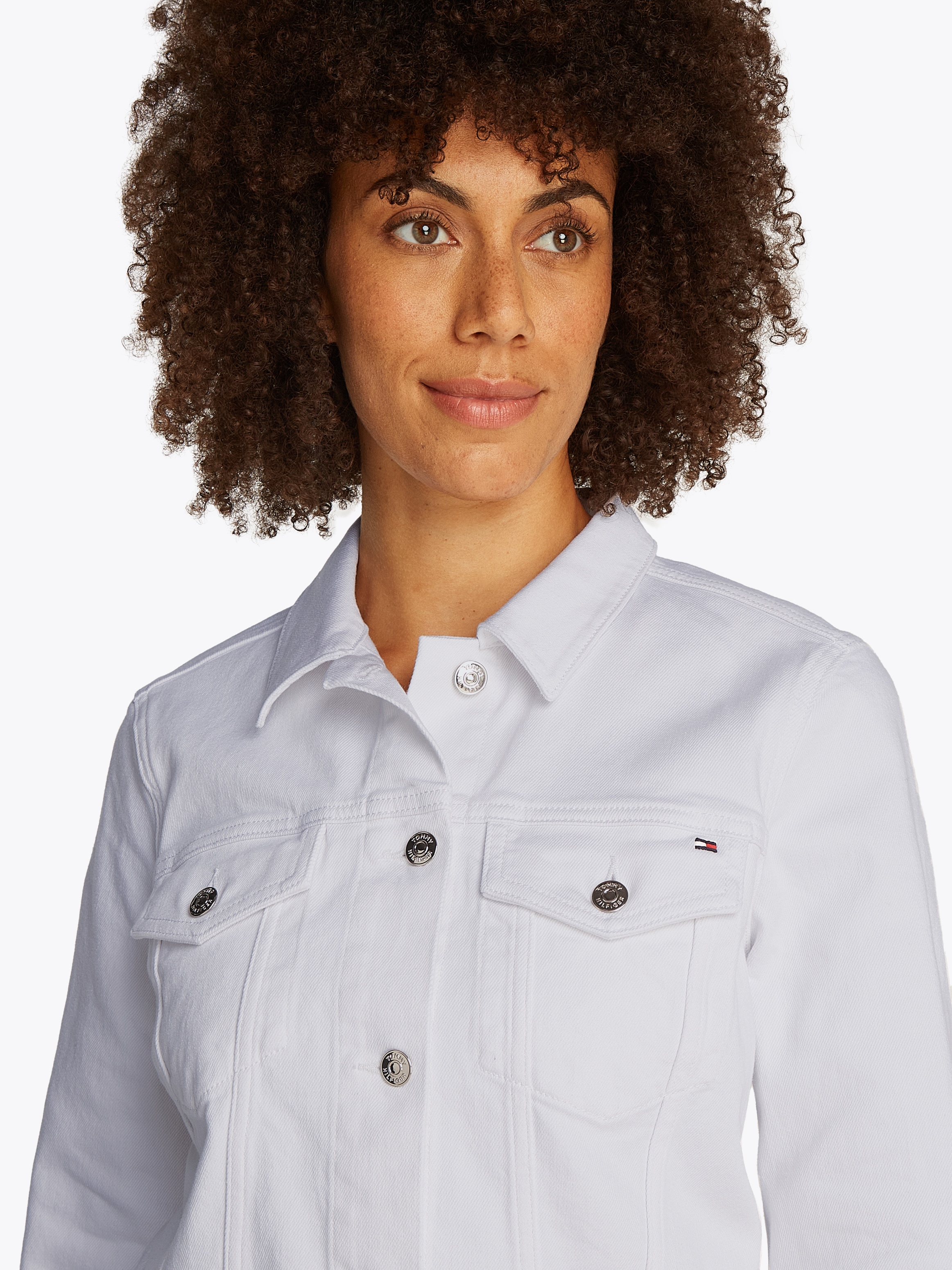 Tommy Hilfiger Jeansjacke »DNM SLIM JACKET WHITE« mit vielseitigem Design
