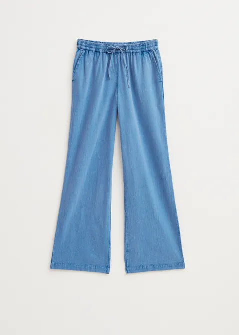 Broek met denim look blauw (DUSTYBL)