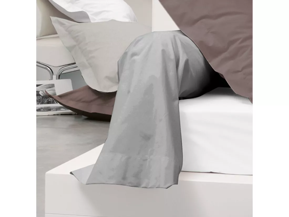 Taie de traversin uni 230X43 cm coton ALTO Alu