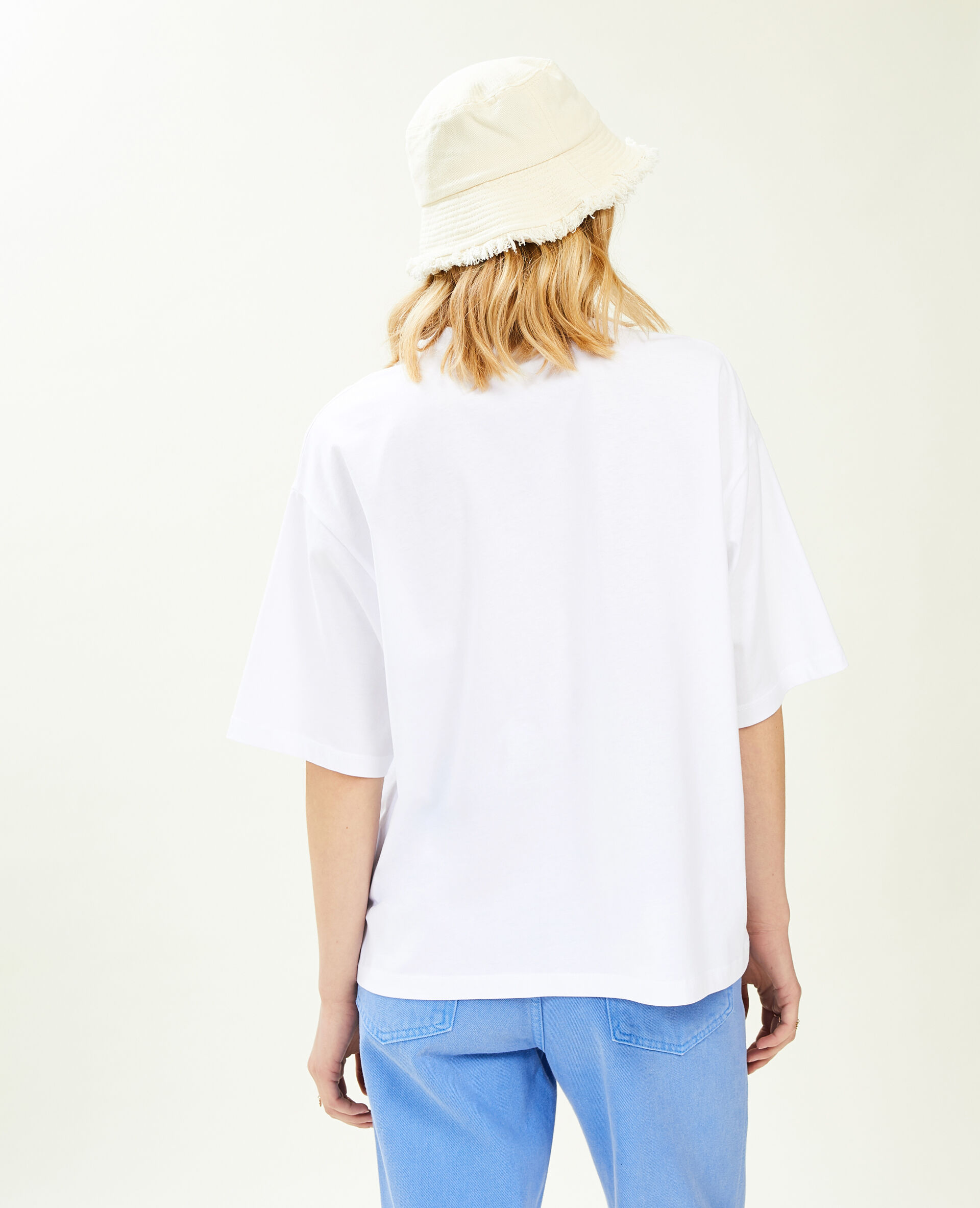 T-shirt oversize avec imprimé - Blanc