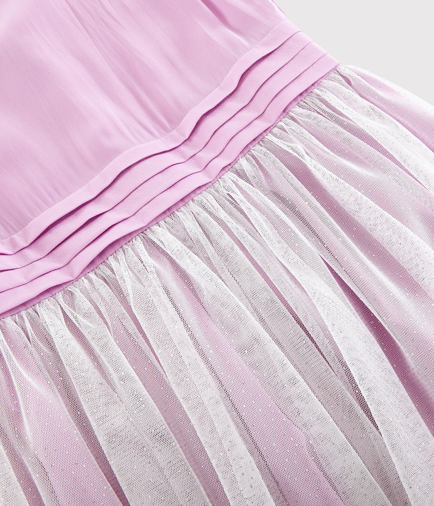 Robe cérémonie en crêpe et tulle enfant fille