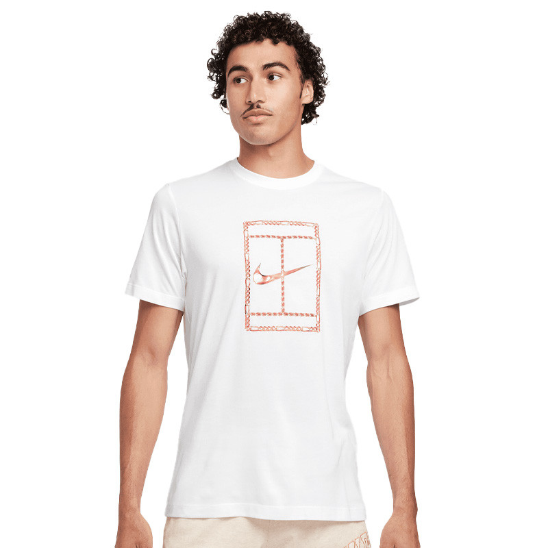 Tee-shirt de tennis Nike Court Dri-Fit blanc