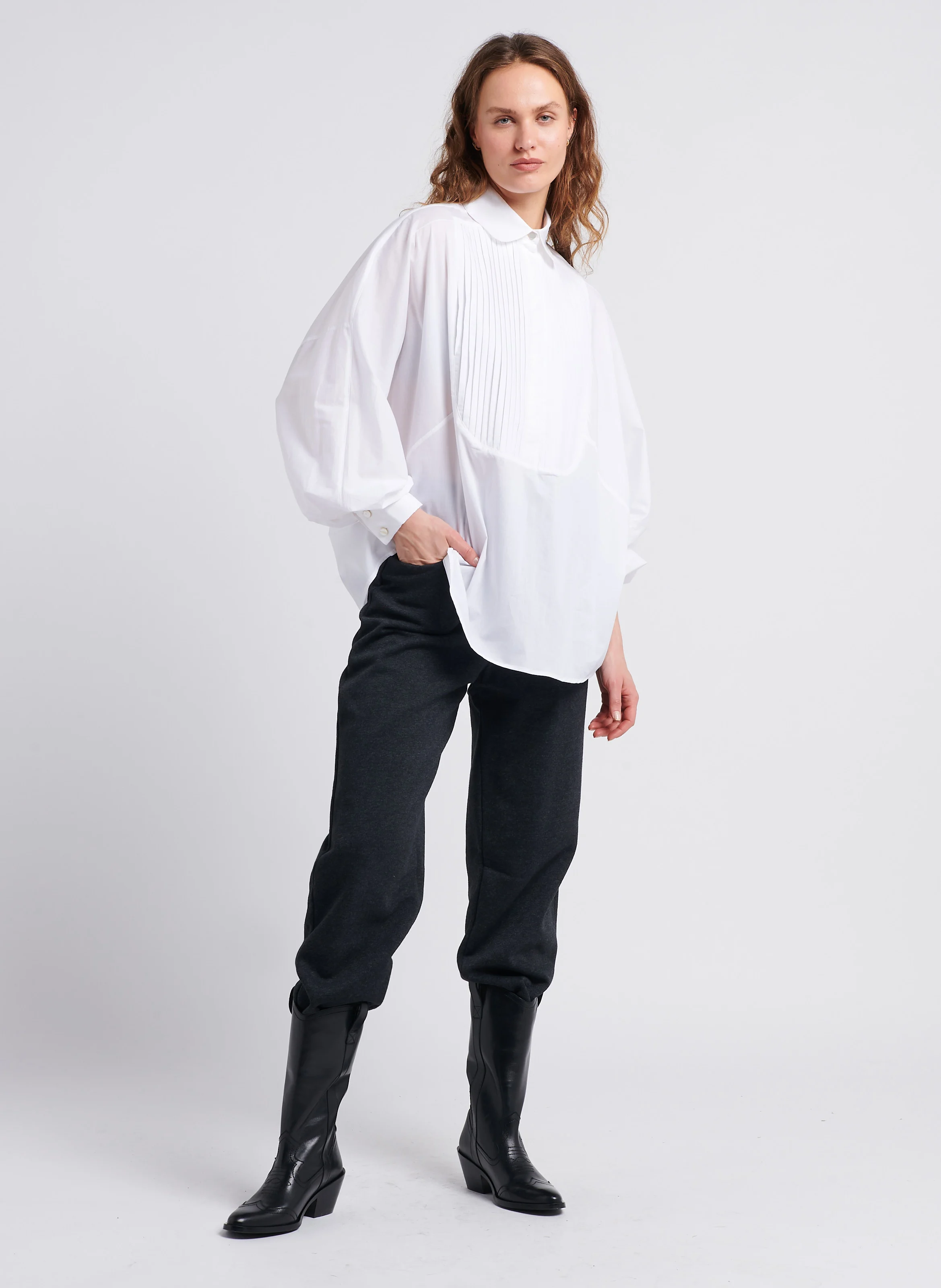 GATSBY - Chemise col classique droite en coton | Blanc