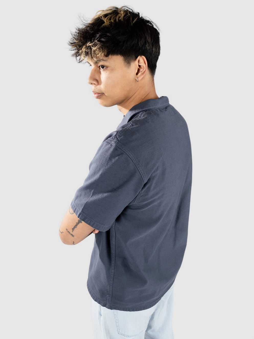 Stan Ray Cpo Short Shirt navy sateen
