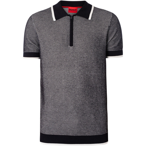 BOSS - Polo Con Cremallera Sholono Negro