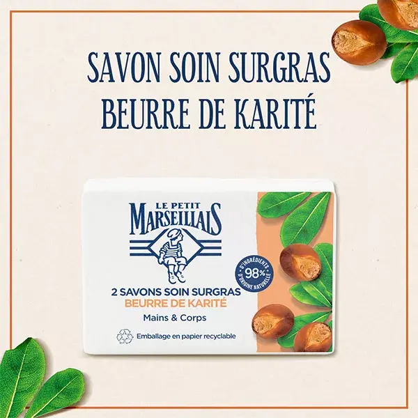 Sabonete Le Petit Marseillais Extra-Rico com Manteiga de Karité, Pacote com 2 x 100g