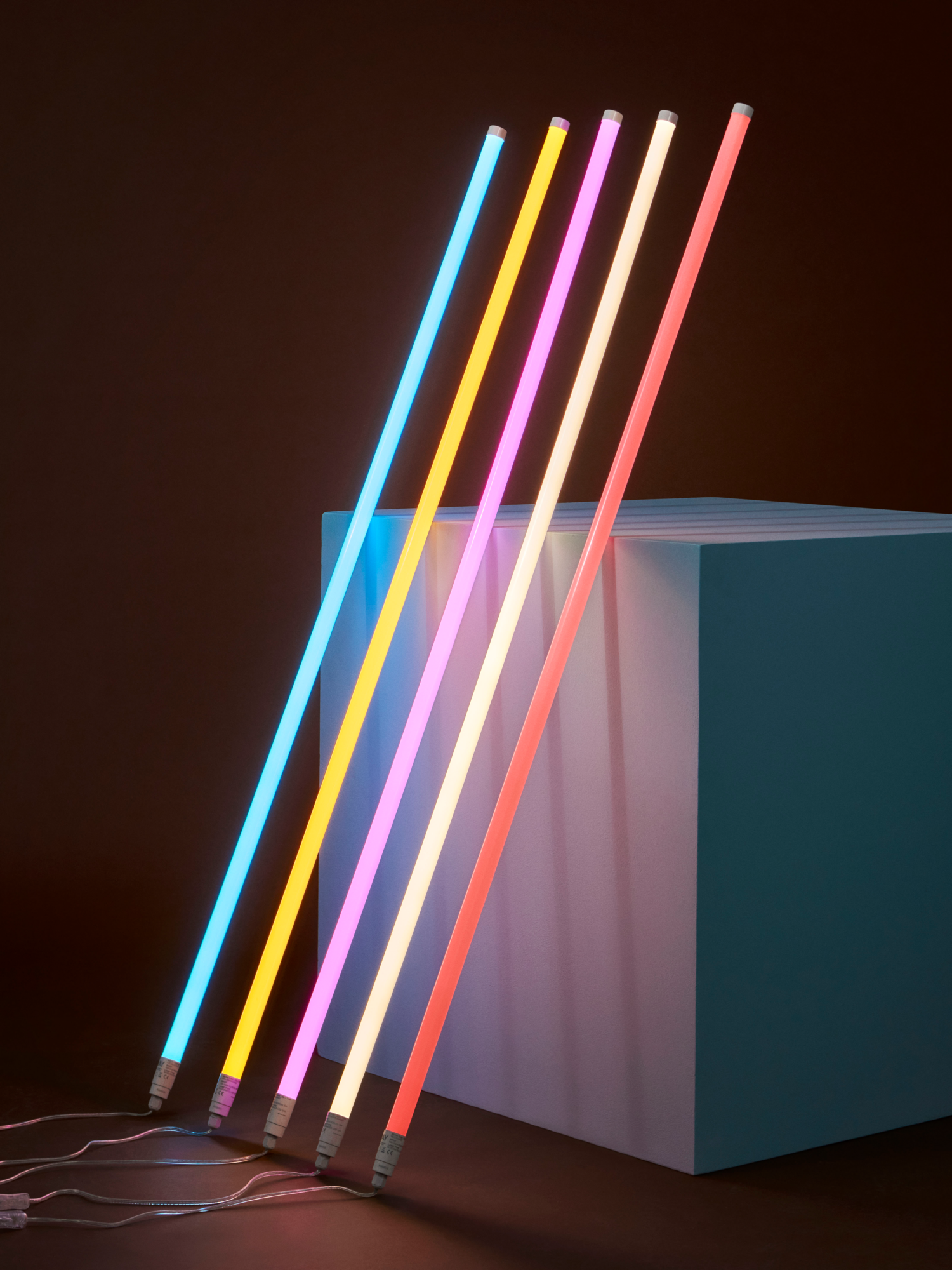 Vloerlamp Neon Tube LED Ice blauw