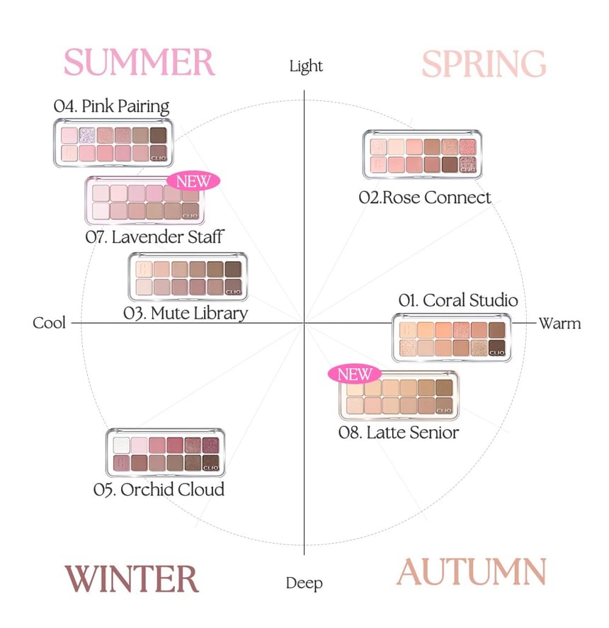 CLIO - Pro Eye Palette Air - 7 soorten