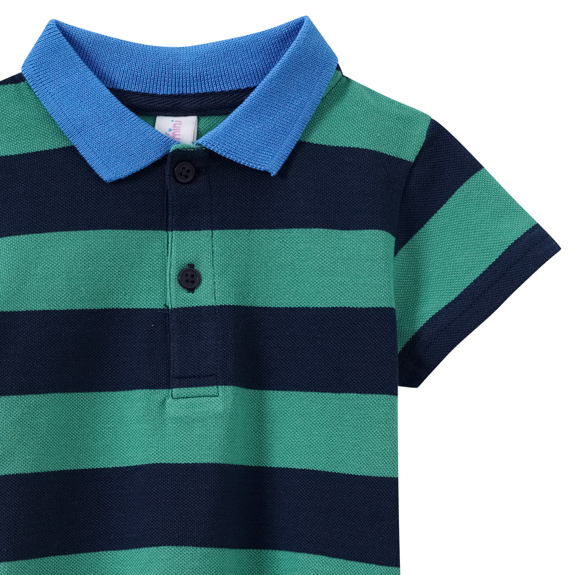 Topomini Baby Poloshirt mit Streifen dunkelgrün / dunkelblau