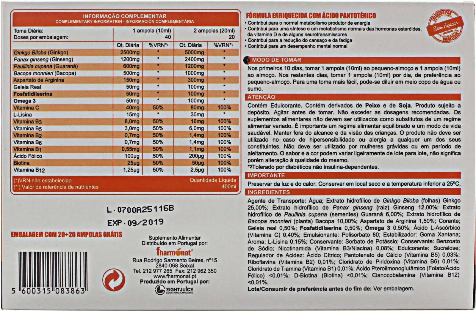 Pharmonat Procerebro Forte 64 Cápsulas