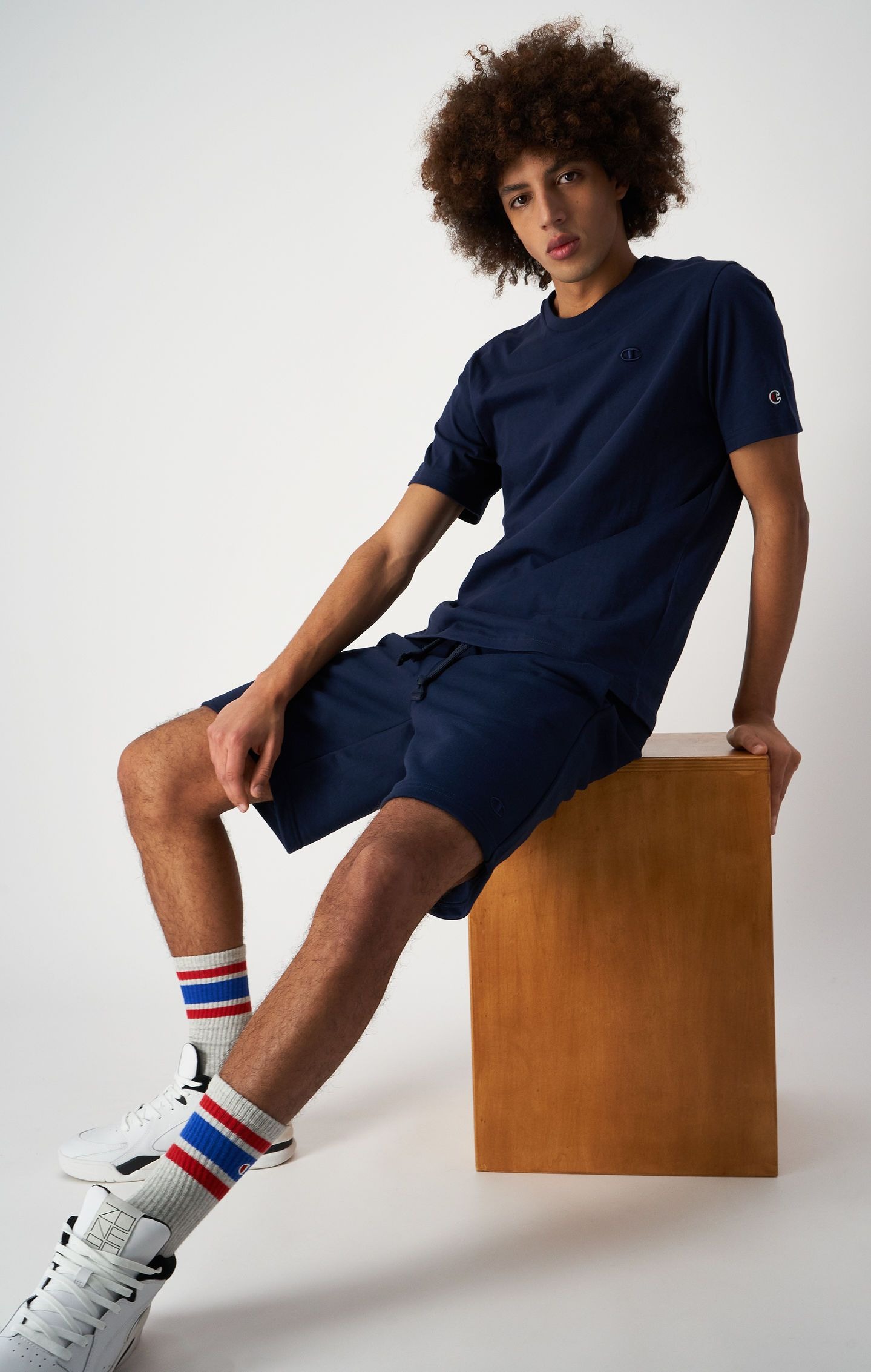 Rochester Crewneck T-Shirt Herre Navy Blazer