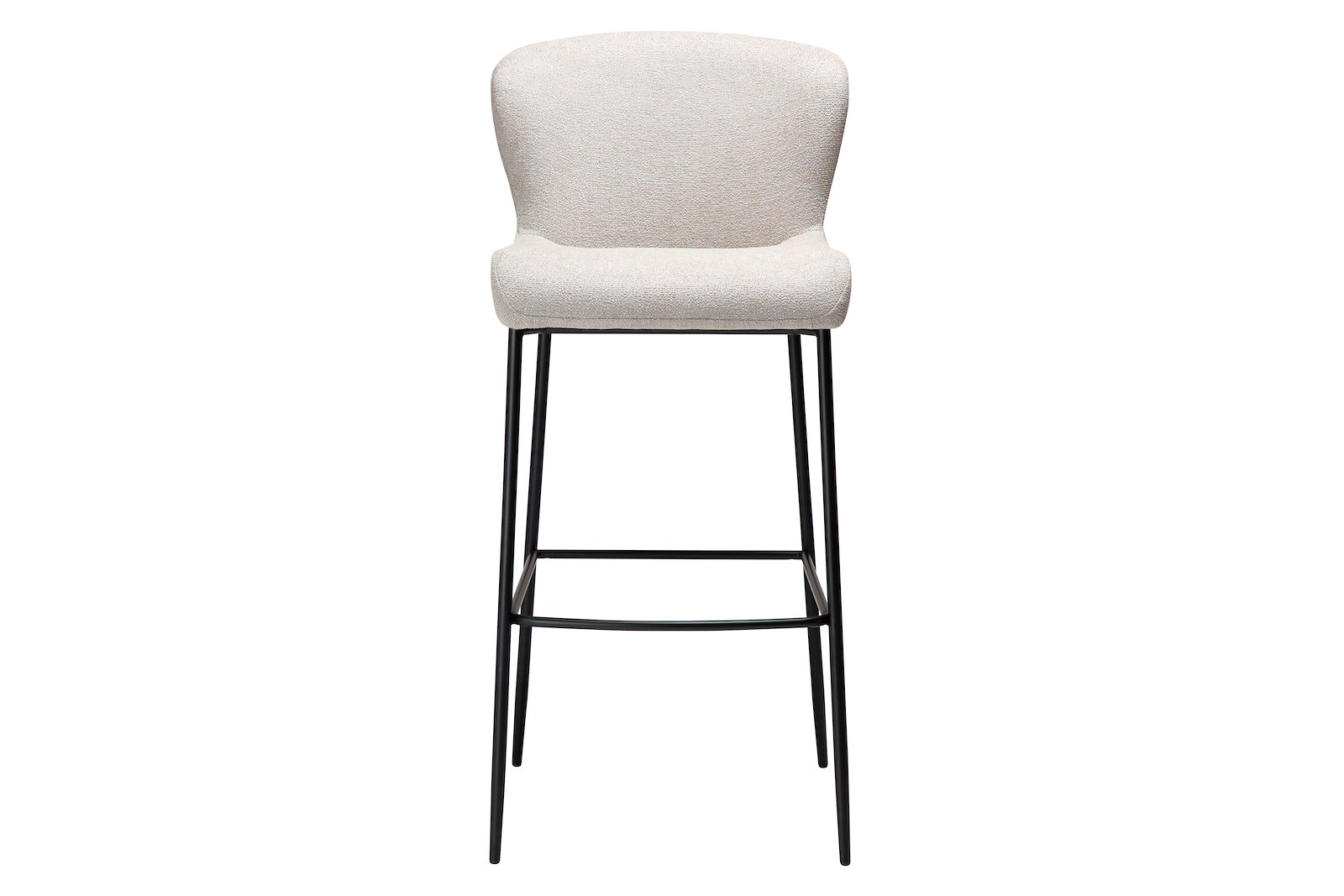 Glam barstol Tekstil Bouclé Cashmere med sorte ben